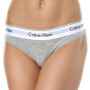 String Tanga Femme Calvin Klein en Gris Heather - Confort et Élégance