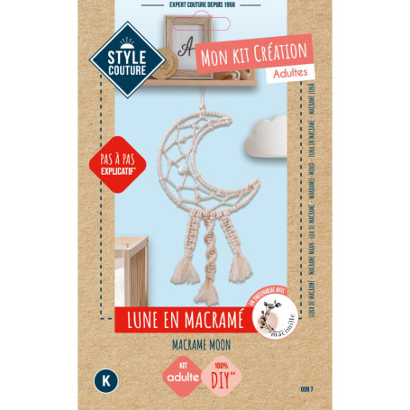 Kit Lune en Macramé DIY - Décoration Murale Bohème Chic