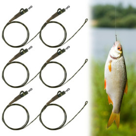 WEFHEF Lot de 6 Bas de Ligne Anti-Enchevêtrement pour Pêche à la Carpe