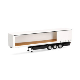 Modèle de Camion Herpa avec Remorque à Rideaux - Échelle 1:87 - Objet de Collection