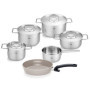 Fissler Collection Pure - Batterie de Cuisine Inox 6 Pièces avec Couvercles