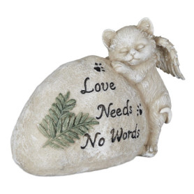 Décoration Éternelle pour Tombe de Chat avec Inscription Touchante