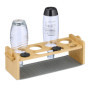 Support Élégant en Bambou pour 4 Bouteilles SodaStream
