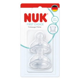 Tétine NUK First Choice pour Biberon - Débit Moyen, 3+ Mois