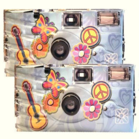 Lot de 2 Appareils Photo Jetables Flower Power avec Flash