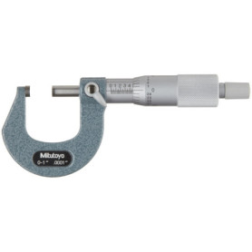 Micromètre extérieur Mitutoyo 103-260 avec cadre arrondi et cliquet