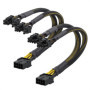 Câble d'Alimentation PCIe 8 Broches Double pour GPU - Lot de 2