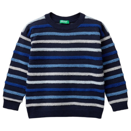 Pull en V rayé pour homme - United Colors of Benetton