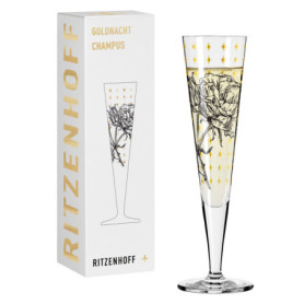 Flûte à Champagne Ritzenhoff Goldnacht - Motif Jardin de Roses