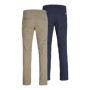 Pack de 2 Pantalons Chino Slim Fit Beige JACK & JONES
