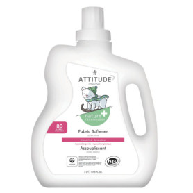 Assouplissant Végane pour Bébé ATTITUDE - 2L, 80 Brassées, Sans Parfum