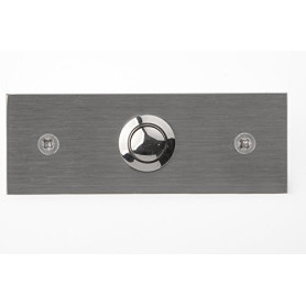 Bouton de Sonnette en Laiton Chromé Huber - Design Élégant et Résistant