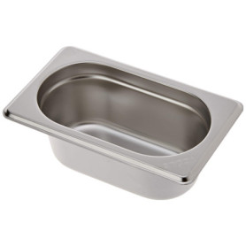 Bac Gastronorme Inox Vogue GN 1/9 - 65mm pour Conservation Alimentaire