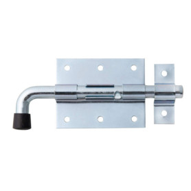 Verrou de box Alberts avec poignée ronde et gâche zinguée - Dimensions 143 mm