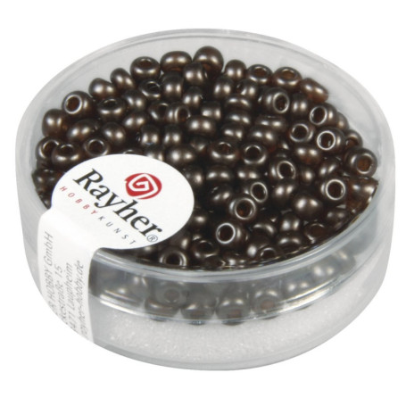 Perles de Rocailles en Verre Marron Foncé - 7g Rayher