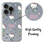 Coque Souple Transparente Hello Kitty pour iPhone 15 Pro - Style Kawaii