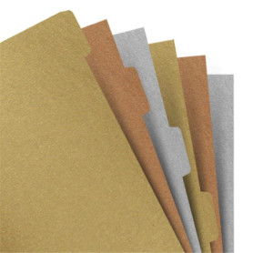 Intercalaires métalliques A5 Filofax - Set de 6 en argent, or et or rose