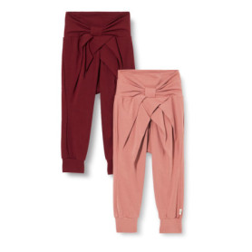 Pantalons Bébé Müsli Cozy Me Bow 2-Pack - Daydream/Cabernet