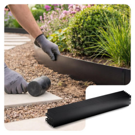 Bordure de Jardin en Métal VOUNOT - Lot de 10 Pièces Flexible et Résistante