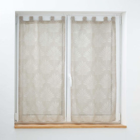 Paire de Rideaux Voilés Taupe à Passants - Douceur d'Intérieur