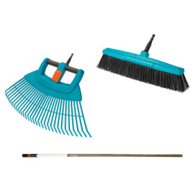 Gardena Kit de Nettoyage Complet avec Balai Éventail XXL