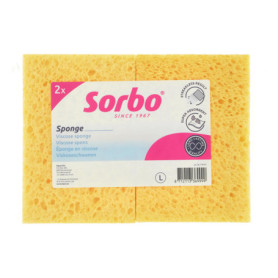 Éponge Viscose Jaune Sorbo - Taille 2 Légère et Efficace