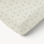 Drap-Housse Imprimé Flowers Crème 60 x 120 cm - Mon P'tit Dodo