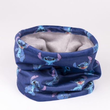 Écharpe Tour de Cou Stitch Bleue en Polyester - Design Original Disney