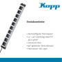 Multiprise Kopp Powerversal 10 Prises Argenté/Noir