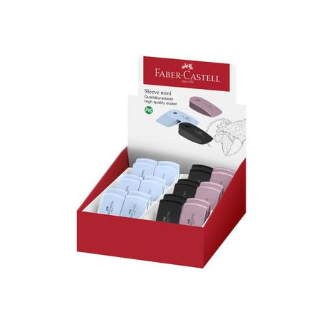 Faber-Castell Mini Gommes Assorties avec Étuis - Lot de 1