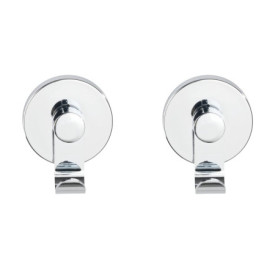 Set de 2 Crochets Irun Vacuum-Loc® Chromés - Fixation Sans Perçage