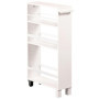 Étagère de Niche KESPER avec Roulettes - Blanc, 50x15cm, Hauteur 79cm