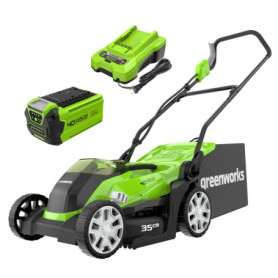 Tondeuse à Gazon Sans Fil Greenworks 40V pour Pelouses jusqu'à 500 m²