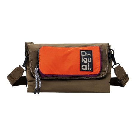 Sac à Bandoulière Kaki Desigual Modularis Transformable