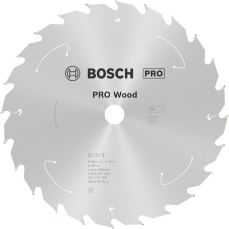 Lame de Scie Circulaire Bosch PRO Wood 184 mm pour Bois