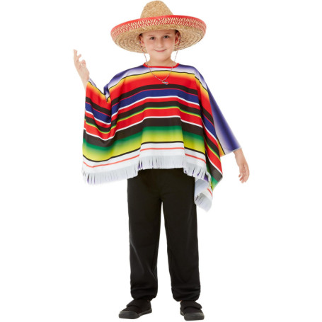 Poncho Multicolore Halloween pour Enfants - Déguisement Festif