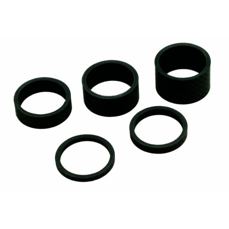 Set d'entretoises POINT 1 1/8" Noir - Hauteur réglable 3 à 20 mm