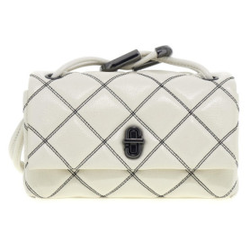 Sac à main Mini Dual Shoulder Marc Jacobs en cuir blanc et noir