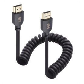 Câble HDMI enroulé 8K 48Gbps - Compatible PS5, Xbox et PC