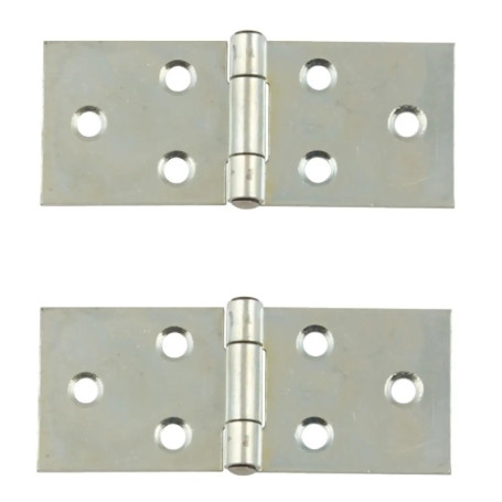 Charnières plates en acier pour meubles - 2 pièces 25x60mm