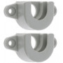 Support d'Arbre de Volet Roulant Ø 28mm - 2x Accessoires en PVC Gris