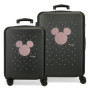 Ensemble de Valises Rigides Mickey Disney - 91L Noir avec Roues Doubles