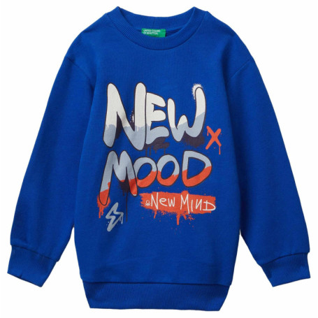 Sweatshirt à Capuche Bleu pour Enfants - United Colors of Benetton