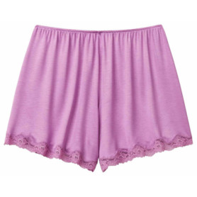 Short de Pyjama en Viscose avec Dentelle - Rose - United Colors of Benetton