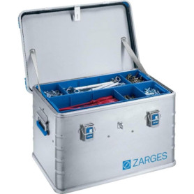 Caisse Aluminium Eurobox ZARGES - Boîte de Stockage et Transport 600x400x340 mm