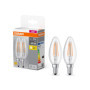 Ampoule LED OSRAM E14 4W Blanc Chaud - Pack de 2