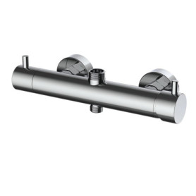 Robinet Mitigeur Rond Chrome Brillant avec Déviateur Intégré
