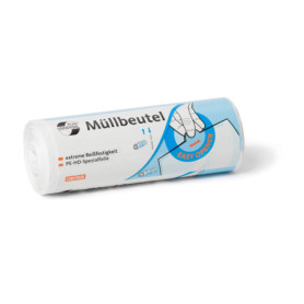 Lot de 50 Sacs Poubelle Blanc 30L en Polyéthylène Résistant