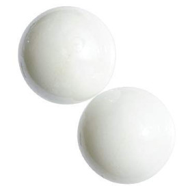 Set de 4 Billes en Verre Blanches - Perles pour Créations Manuelles