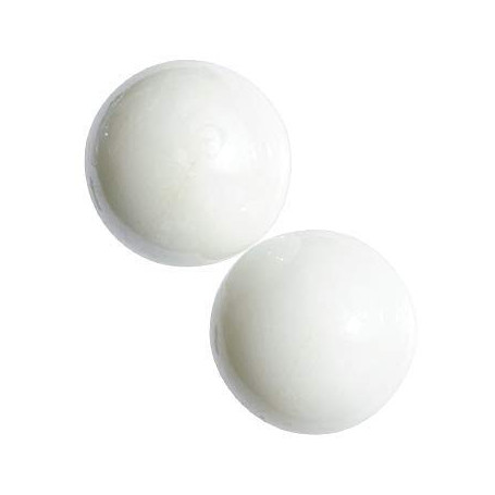 Set de 4 Billes en Verre Blanches - Perles pour Créations Manuelles